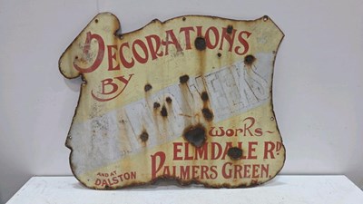 Lot 879 - ROWLANDS WEEKS PALMERS ENAMEL SIGN 38" X 29"
