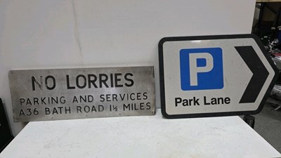 Lot 803 - NO LORRIES ON A36 & PARK LANE ROAD SIGNS