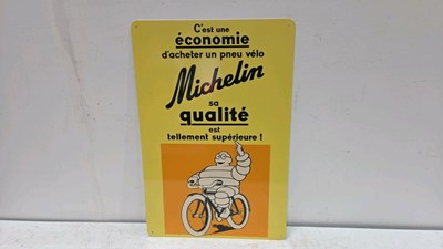 Lot 221 - MICHELIN REPRO ENAMEL SIGN 24" X 16"