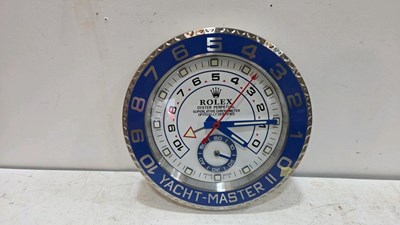 Lot 189 - ROLEX STYLE YACHT-MASTER WALL CLOCK 16" DIA