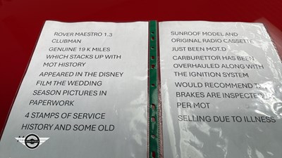 Lot 16 - 1993 ROVER MAESTRO CLUBMAN