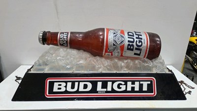 Lot 827 - BUD LIGHT ADVERTISING DISPLAY 44" x 19"