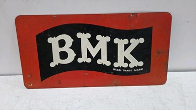 Lot 867 - BMK CARPETS & RUGS TIN SIGN 24" X 12"