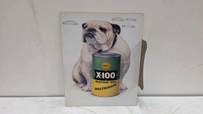 Lot 145 - STEEL X-100 MULTIGRADE OIL REPRO , DOUBLE SIDED SIGN 20" X 16"