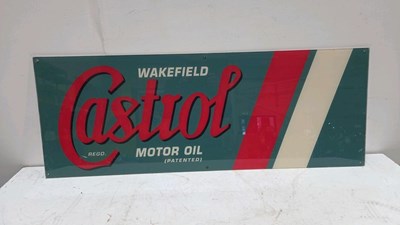 Lot 541 - PERSPEX CASTROL WAKEFIELD MOTOR OIL REPRO SIGN 48" X 18"