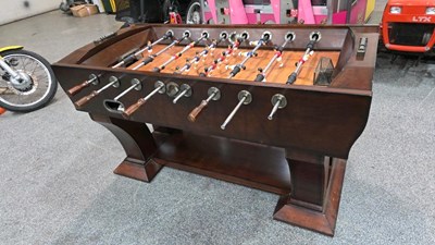 Lot 407 - WOODEN FOOTBALL GAME ON STAND
