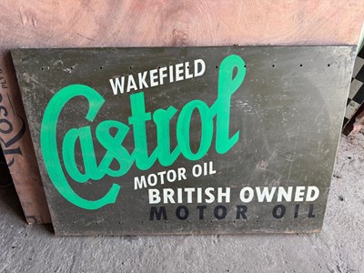 Lot 103 - METAL CASTROL MOTOR OIL PAINTED SIGN 36" X 24"