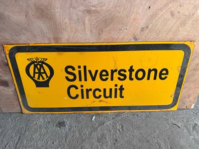 Lot 47 - SILVERSTONE CIRCUIT ROAD SIGN 31.5" X 14"