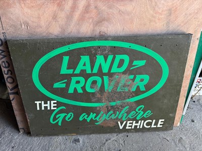 Lot 169 - LAND ROVER PAINTED METAL SIGN 35.5" X 24"
