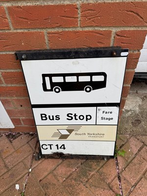 Lot 175 - BUS STOP HANGING SIGN 21.5" X 16"