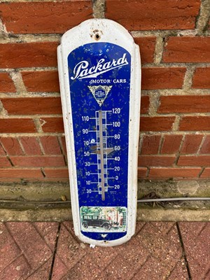 Lot 265 - PACKARD MOTOR CARS THERMOMETER 28" X 8.5"