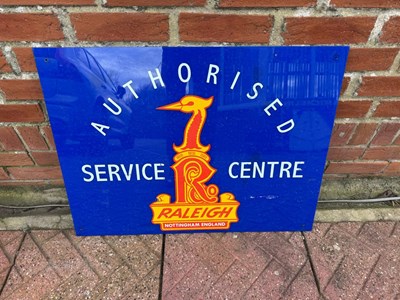 Lot 319 - PERSPEX RALEIGH SERVICE CENTRE SIGN 30" x 22"