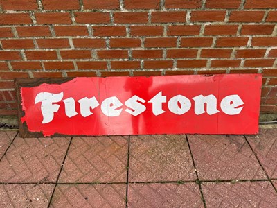 Lot 353 - FIRESTONE METAL SIGN 72" x 18"