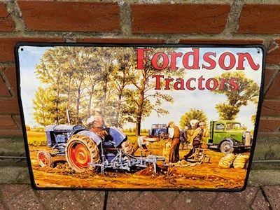 Lot 313 - FORDSON TRACTORS SIGN 24" X 15.5"