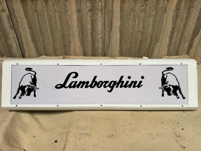 Lot 543 - LAMBORGHINI LIGHT UP SIGN 49.5" X 14"