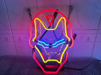 Lot 787 - IRON MAN NEON SIGN