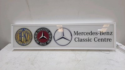 Lot 324 - MERCEDES BENZ ILLUMINATED SIGN 47" X 12"