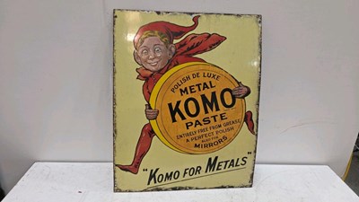 Lot 237 - KOMO METAL POLISH PASTE ENAMEL SIGN 30" X 24"