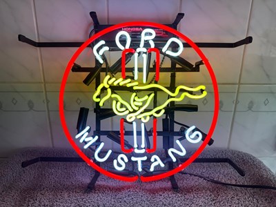 Lot 775 - FORD MUSTANG NEON SIGN 12" DIA