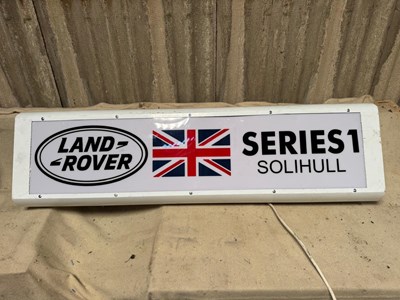 Lot 623 - LAND ROVER SERIES 1 LIGHT UP SIGN 49" X 12"