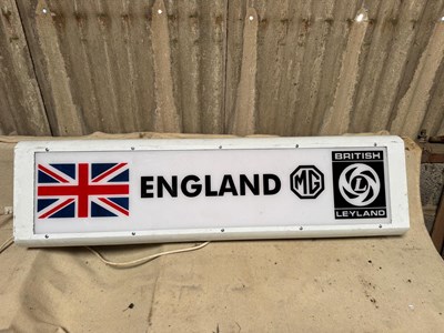 Lot 747 - BRITISH LEYLAND LIGHT UP SIGN 49" X 12"