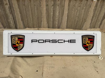 Lot 673 - PORSCHE LIGHT UP SIGN 49" X 12"