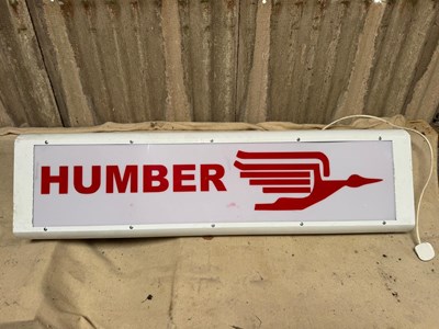 Lot 711 - HUMBER LIGHT UP SIGN 49" X 12"