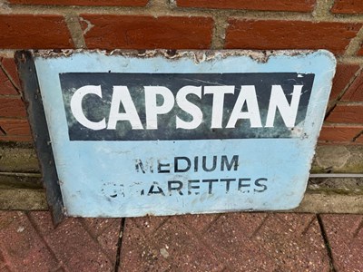 Lot 467 - CAPSTAN , DOUBLE SIDED ENAMEL SIGN 21" X 14"