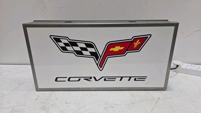 Lot 107 - CORVETTE LIGHT BOX 24" X 12"