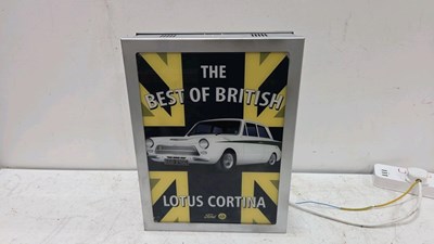 Lot 639 - LOTUS CORTINA LIGHT BOX 16" X 12"