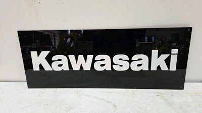 Lot 499 - ACRYLIC KAWASAKI SIGN 25" X 10"