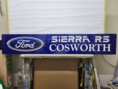 Lot 193 - METAL FORD SIERRA COSWORTH SIGN 10"X52"