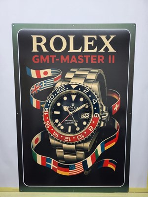 Lot 339 - METAL ROLEX STYLE SIGN 24"X35"