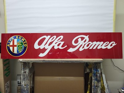 Lot 465 - METAL ALFA ROMEO SIGN 11"X53"