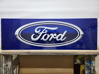 Lot 661 - METAL FORD LOGO SIGN 12"X34"