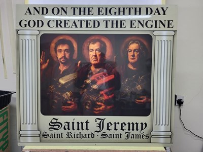 Lot 743 - METAL SAINT JEREMY SIGN 36"X40"