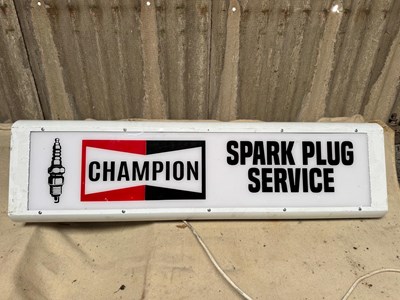 Lot 127 - CHAMPION LIGHT UP SIGN 48" X 12"