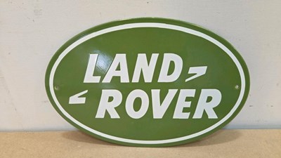 Lot 13 - LAND ROVER REPRO ENAMEL SIGN 16" X 10"