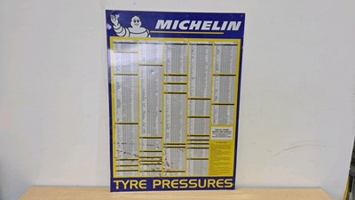 Lot 541 - TIN MICHELIN TYRE PRESSURE SIGN