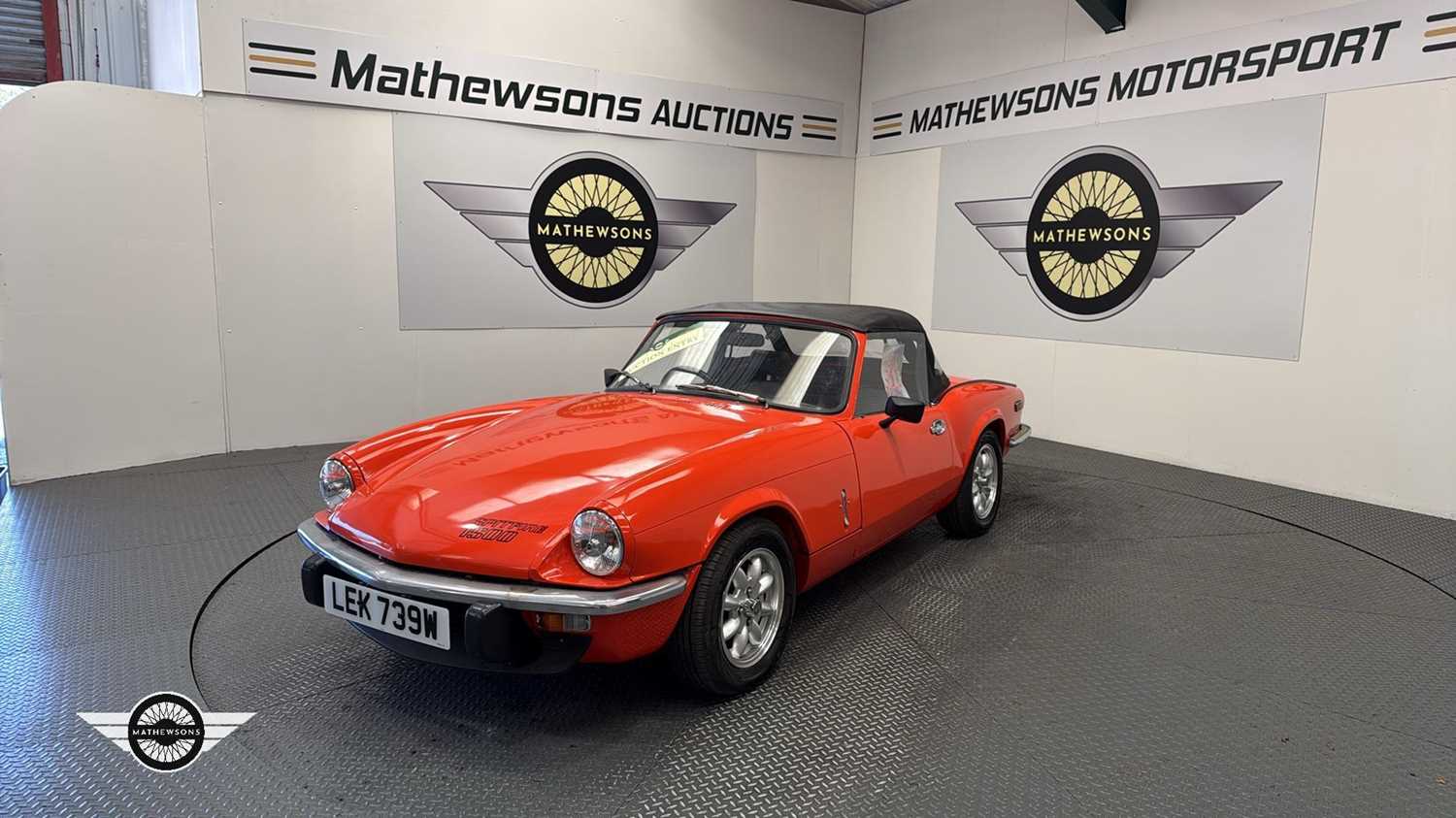 Lot 596 - 1980 TRIUMPH SPITFIRE 1500
