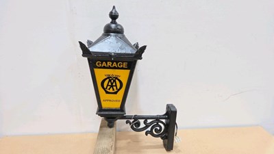 Lot 125 - AA GARAGE STYLE CAST LAMP 21" TALL