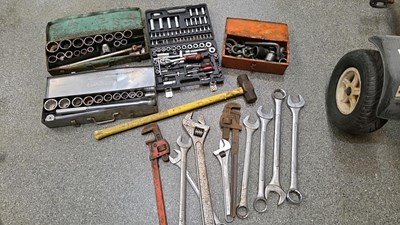 Lot 417 - SELECTION OF SOCKET SETS & HAND TOOLS