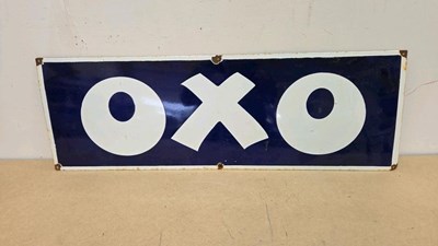 Lot 169 - OXO REPRO ENAMEL SIGN 36" X 12"