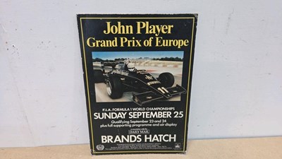 Lot 723 - 1980'S DOUBLE SIDED BRITISH GRAND PRIX ADVERTISING SIGN