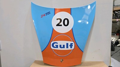 Lot 353 - GULF LIVERY PORSCHE 911 BONNET WALL ORNAMENT