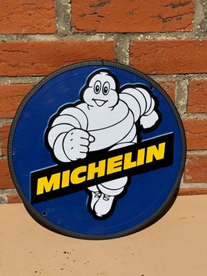 Lot 63 - MICHELIN REPRO ENAMEL SIGN 12.3/4 "DIA