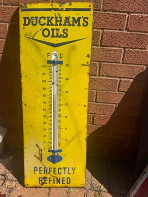 Lot 745 - DUCKHAMS OIL THERMOMETER 36" X13"