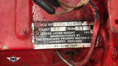 Lot 548 - 1966 TRIUMPH TR4A