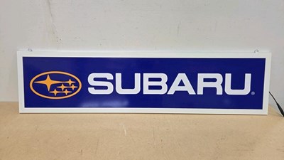 Lot 79 - SUBARU LIGHT UP SIGN 47" X 12"