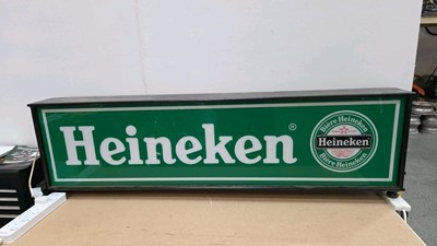 Lot 533 - HEINEKEN LIGHT UP SIGN 62" X 16"